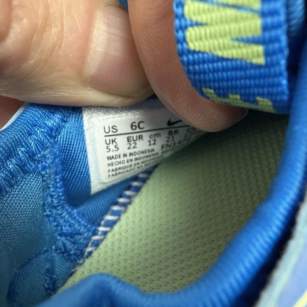 New Little Kids Nike Flex Runner 3‎ PS Photo Blue Vapor Green Sneakers Shoes 6 C